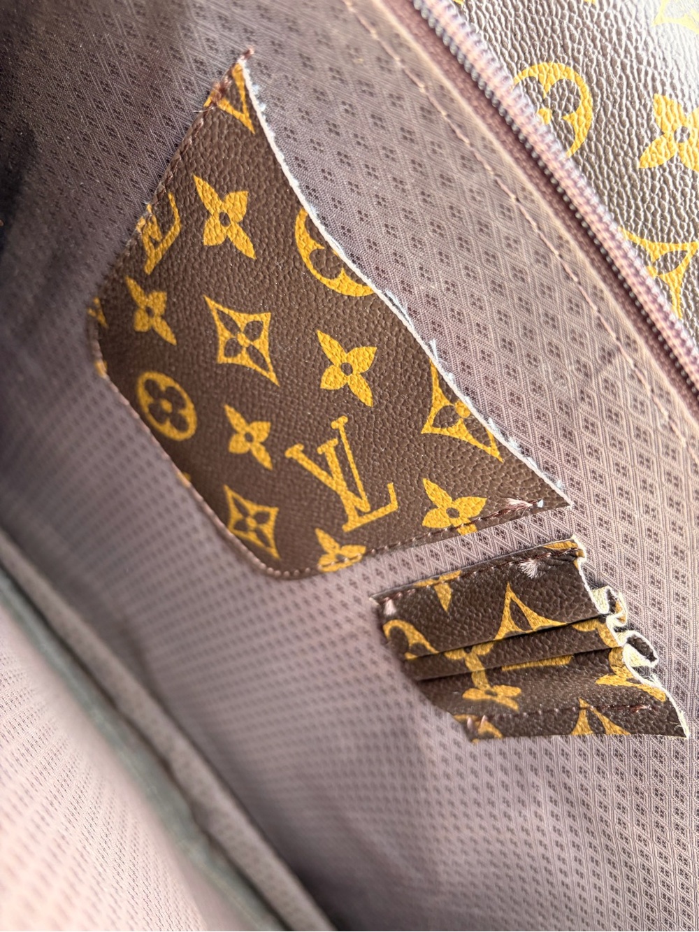 LV Brown Monogram Briefcase with Tan Leather Trim - Picture 8 of 16